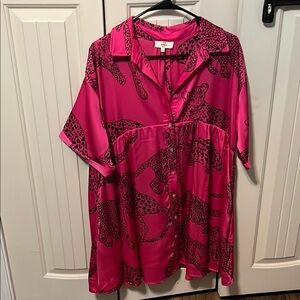 Entro Pink Button Down Shirt